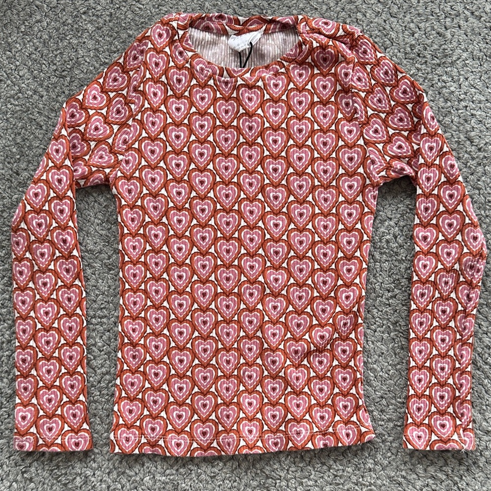 Zara Pink and Orange Patterned Top